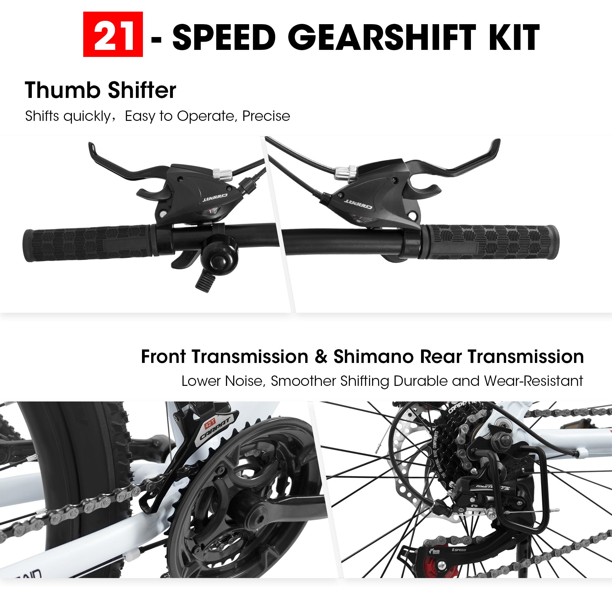 Ecarpat™ A27366 – 27.5" 21-Speed Mountain Bike (Aluminum Frame)