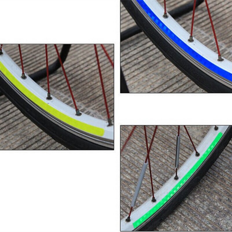 Fluorescent MTB Bike Bicycle Sticker Cycling Wheel