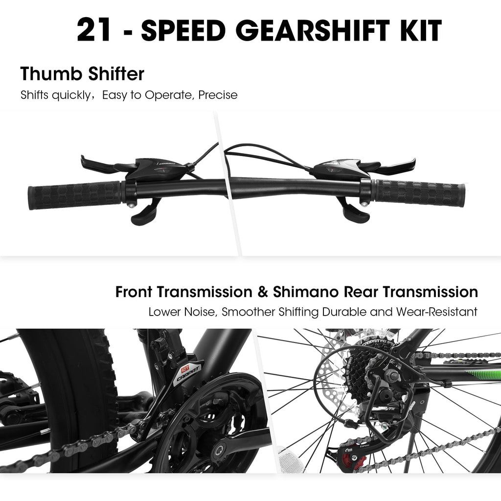 Ecarpat™ A27366 – 27.5" 21-Speed Mountain Bike (Aluminum Frame)