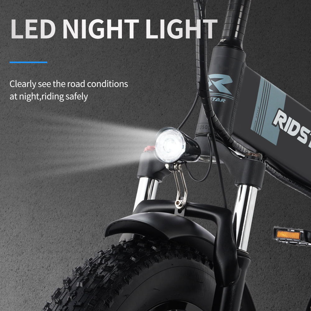 RIDSTAR™ 20" Electric Mountain Bike – 1000W – Up to 60km Range ⚡