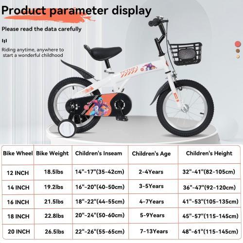 MiniRider™ 16 – 16-Inch Sport Bike for Kids (White, with Training
