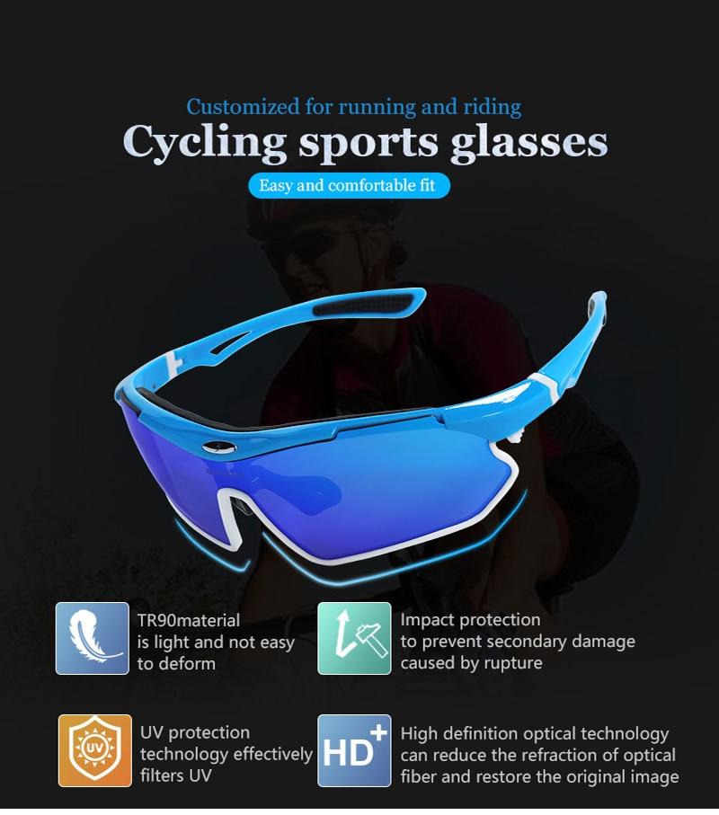 Sports Cycling Polarized Sunglasses Mountain Bike Bicycle Goggles UV